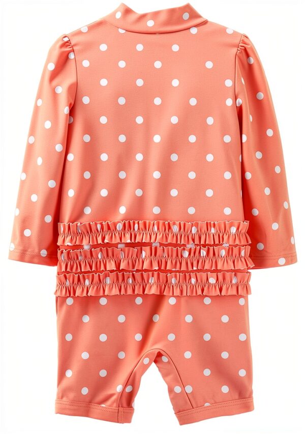 Carters UPF 50 One Piece Rashguard Swimwear Baby Girls 2-1