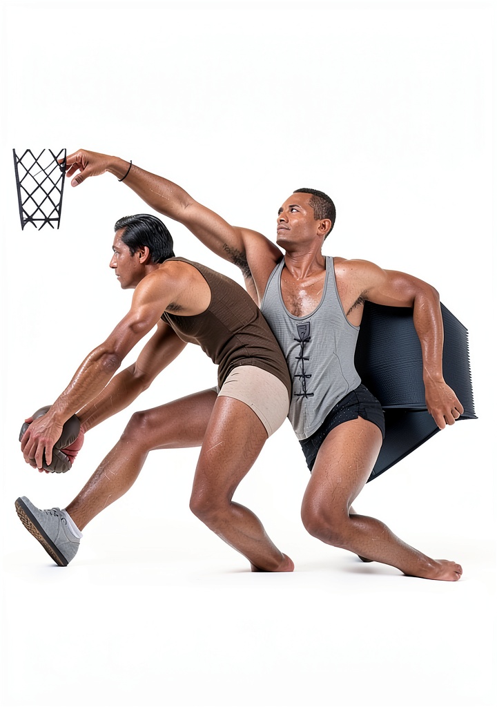 Sports Fundamentals Basketball Kindle eBook open on a tablet next to a basketball on court