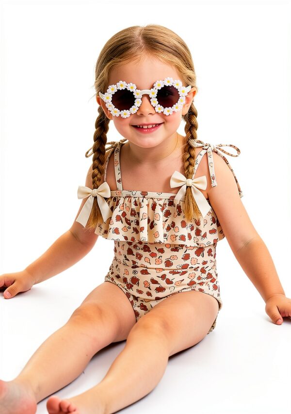 Zando Girls One Piece Swimsuits UPF 50 3D Print Designs-6