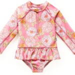 Gerber Baby Girls Rash Guard UPF 50 Fast Drying-0