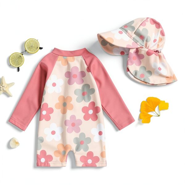 Socutebabe Baby Boys Girls Long Sleeve Sun Proof Swimwear-5