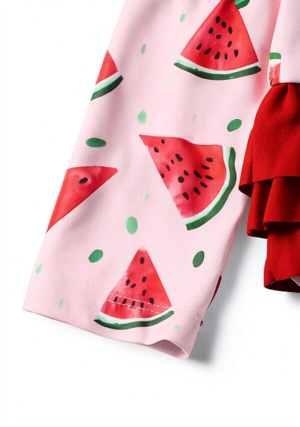 Baby Girl Swimsuit Stretchy Fabric Cute Ruffle Zip Up Hat-5