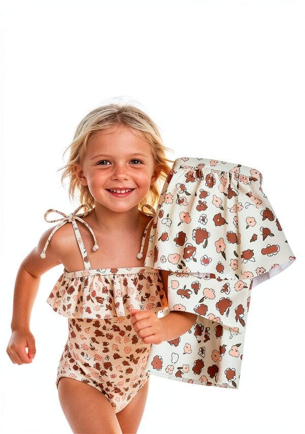 Zando Girls One Piece Swimsuits UPF 50 3D Print Designs-3