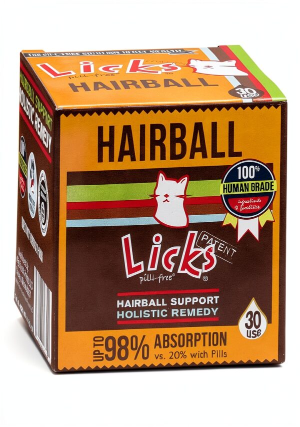 Licks Cat Hairball Remedy Gel Pack LH30PK-C 2oz Digestive Support-0