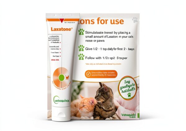 Vetoquinol Laxatone Tuna Flavor Hairball Remedy Paste for Cats 2.5 oz-3