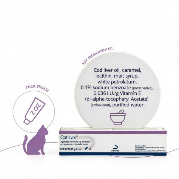 Hairball Remedy 2oz Cat Lax Paste with Cod Liver Oil & Vitamin E-4
