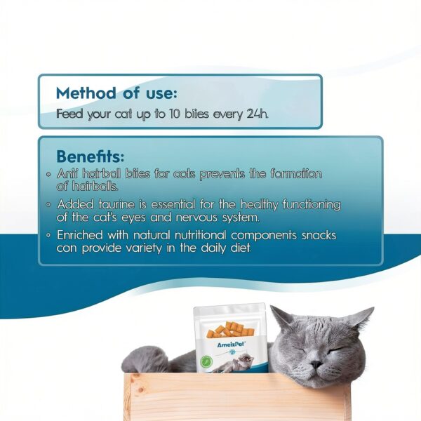 Anti Hairball Treats Ventus Artis Crunchy Cat Biscuits 2.82 oz 80g-6