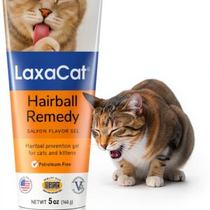 Hairball Gel LaxaCat 5 oz Petroleum Free Paste Salmon Flavor Digestive-0