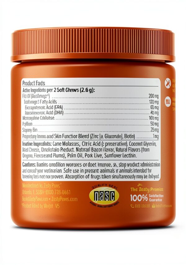 Zesty Paws Hairball Bites Support with Omega3 Zinc 60 Chews-7