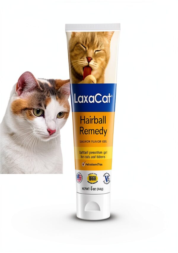 Hairball Gel LaxaCat 5 oz Petroleum Free Paste Salmon Flavor Digestive-3