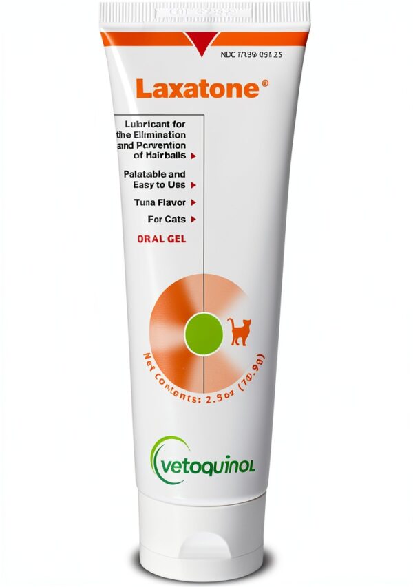 Vetoquinol Laxatone Tuna Flavor Hairball Remedy Paste for Cats 2.5 oz-0