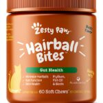 Zesty Paws Hairball Bites Support with Omega3 Zinc 60 Chews-0