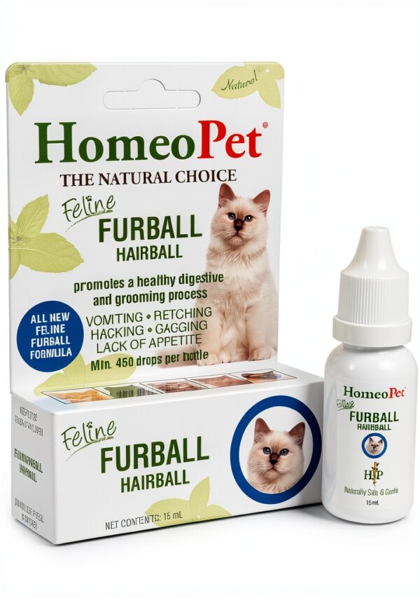 HomeoPet Feline Furball Safe Natural Hairball Supplement for Cats 15ml-0