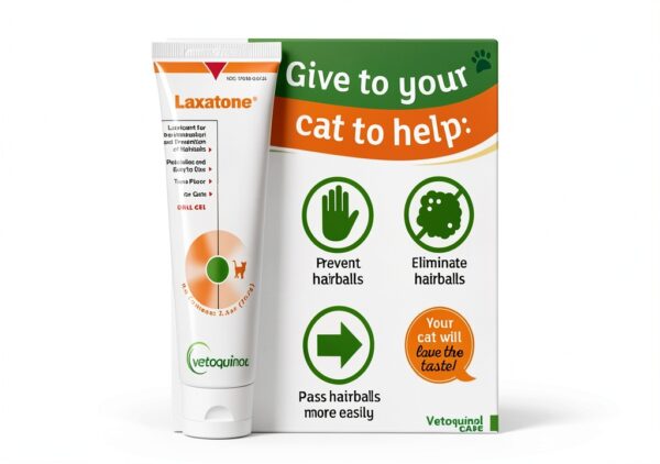 Vetoquinol Laxatone Tuna Flavor Hairball Remedy Paste for Cats 2.5 oz-1