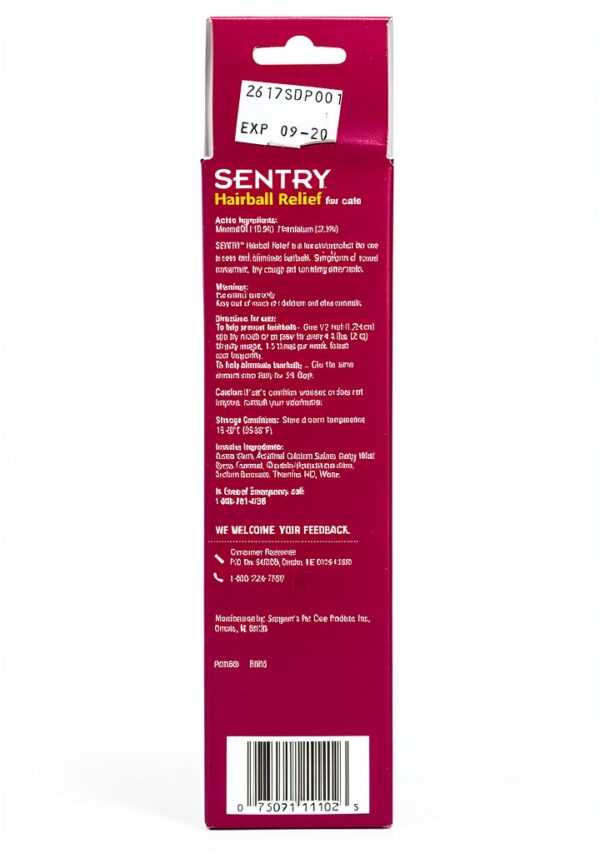Sentry Hairball Relief for Cats Malt Flavor 4.4 oz SERCZ Pet Care-5